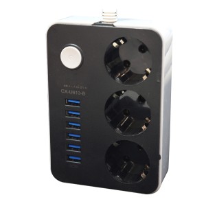 سه راهی برق و شارژر USB مدل CXU613